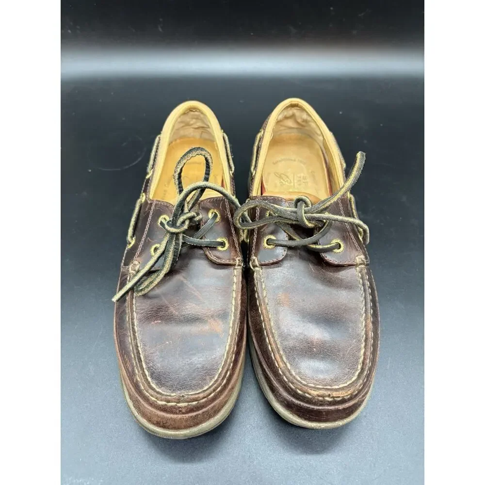 Sperry Gold Cup ASV 2-Eye Mens Size 7 Boat Shoes Amaretto Leather 0579052